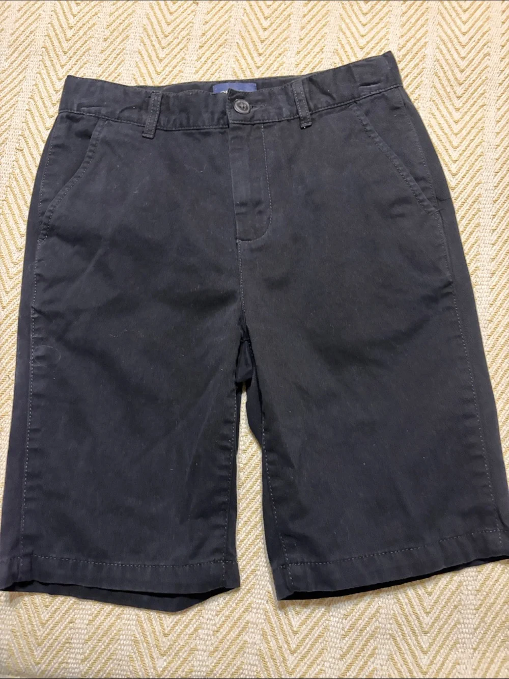 Boy’s Black Cotton Blend Shorts